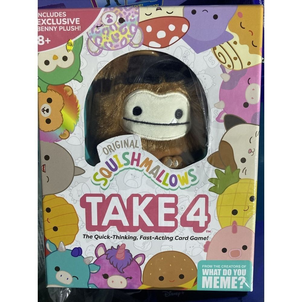 Squishmallow Take 4 The Quick Thinking Fast Acting Card Game 8+